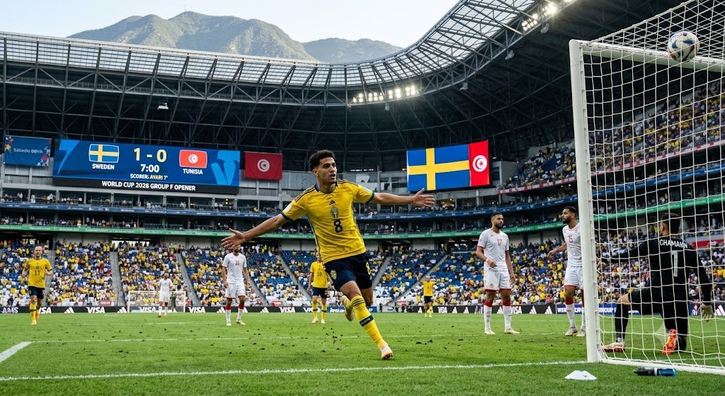 Yasin Ayari Brace Sweden Beat Tunisia 5-1 2026 World Cup