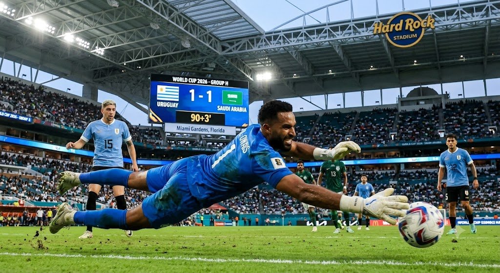 Al-Owais Saves Saudi Arabia Draw Uruguay 2026 World Cup