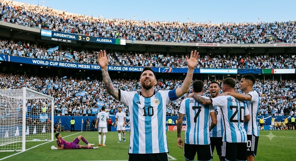 Messi Hat Trick Argentina Beat Algeria 2026 World Cup