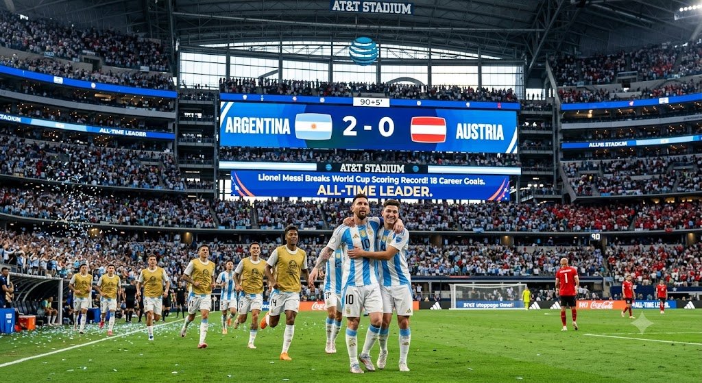 Messi World Cup Record 2026 Argentina Beat Austria 2-0