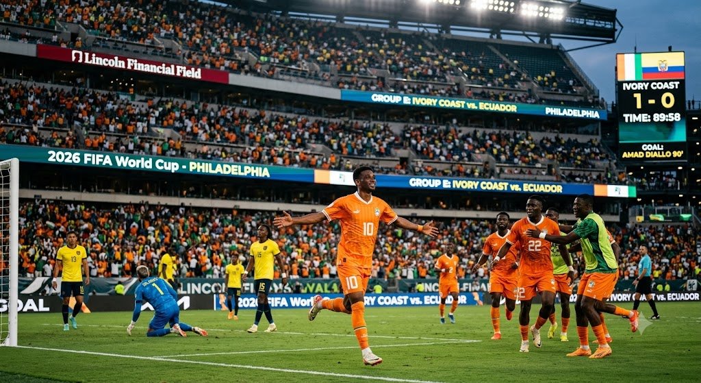 Amad Diallo Goal Ivory Coast Beat Ecuador 2026 World Cup