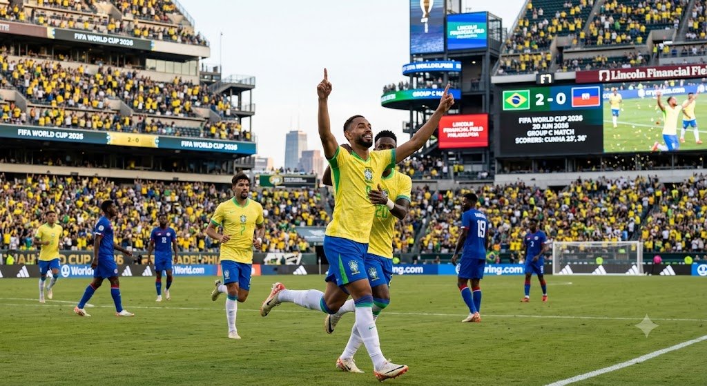 Matheus Cunha Brace 2026 Brazil Beat Haiti 3-0 World Cup