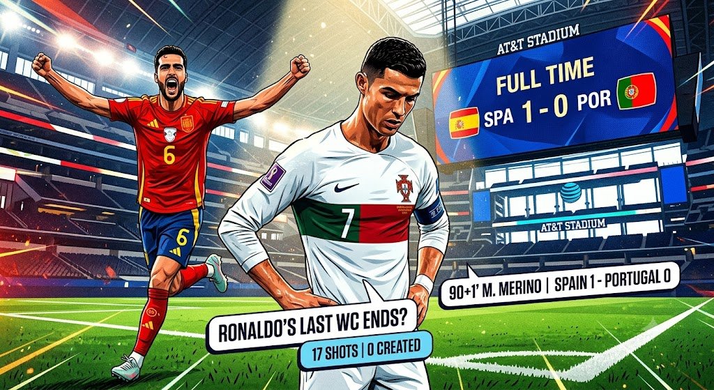 Ronaldo World Cup 2026 Portugal Fall to Spain in Dallas
